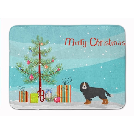 Carolines Treasures Cavalier King Charles Spaniel Tricolor Christmas Tree Machine Washable Memory Foam Mat CK3446RUG